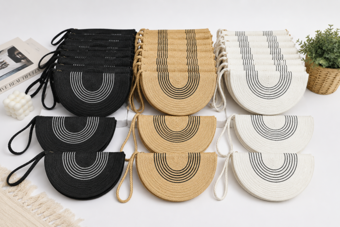 Portföy Clutch (Cloch) Hasır Çanta 4